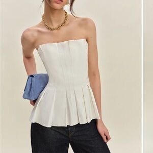 Reformation Ashlyn Strapless top with tags